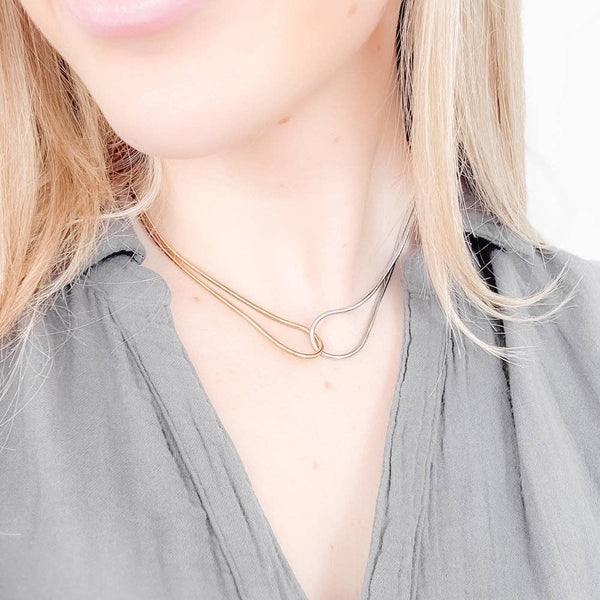 Maddy Mixed Metal Necklace - WATERPROOF-Pretty Simple-R3vel Threads, Women's Fashion Boutique, Located in Hudsonville, Michigan