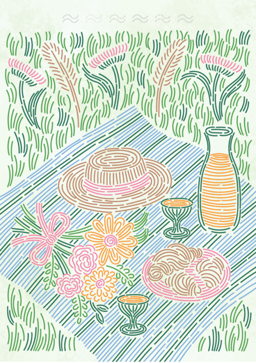FlowArt Trace -by-Line Brunch in Bloom