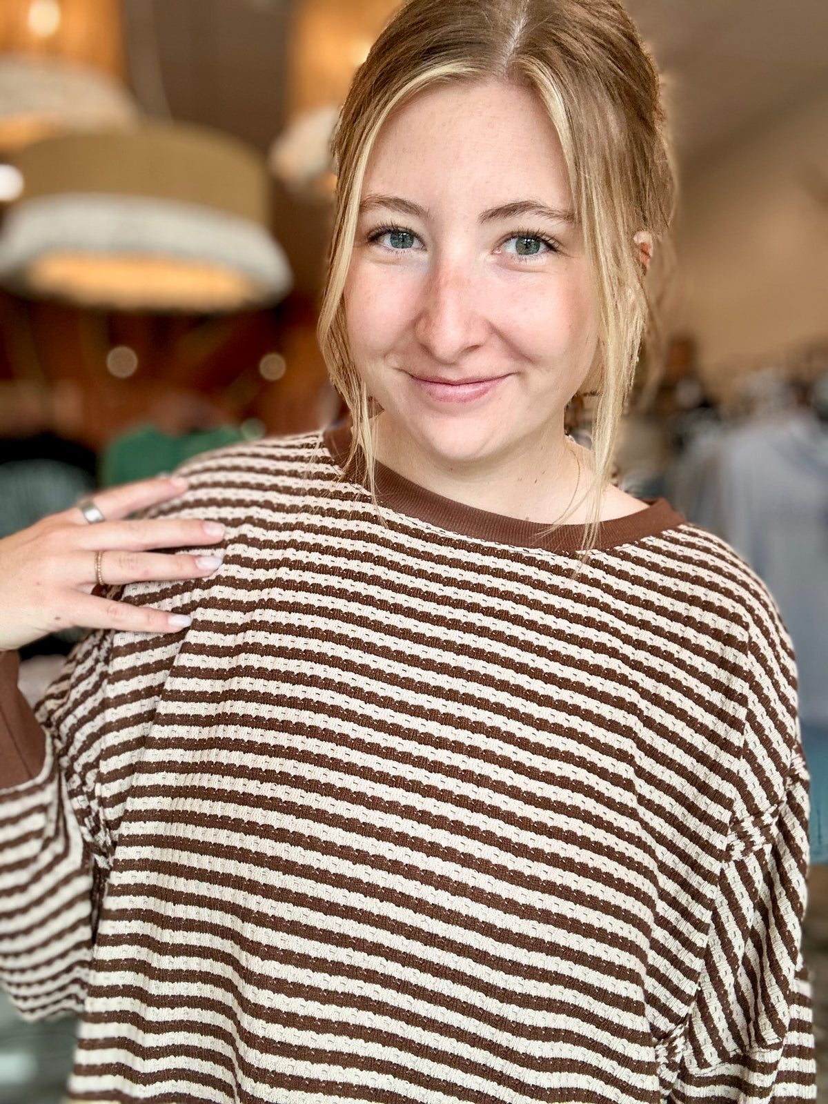 Lisa Top-Blu Pepper-R3vel Threads, Women's Fashion Boutique, Located in Hudsonville, Michigan