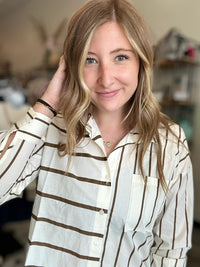Brynn Button Down-Doe & Rae-R3vel Threads, Women's Fashion Boutique, Located in Hudsonville, Michigan