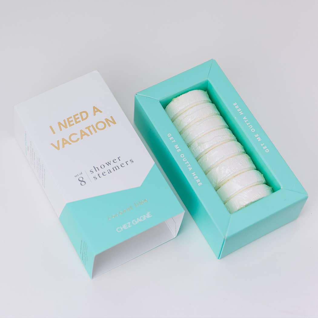 I Need a Vacation Shower Shower Steamers - Coconut Lime - Set of 8 Tabs-Chez Gagné-R3vel Threads, Women's Fashion Boutique, Located in Hudsonville, Michigan
