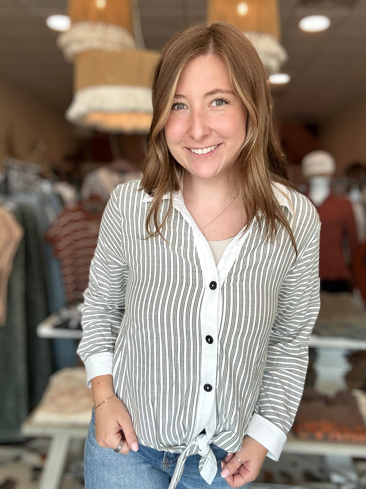 Julia Button Down-gilli-R3vel Threads, Women's Fashion Boutique, Located in Hudsonville, Michigan