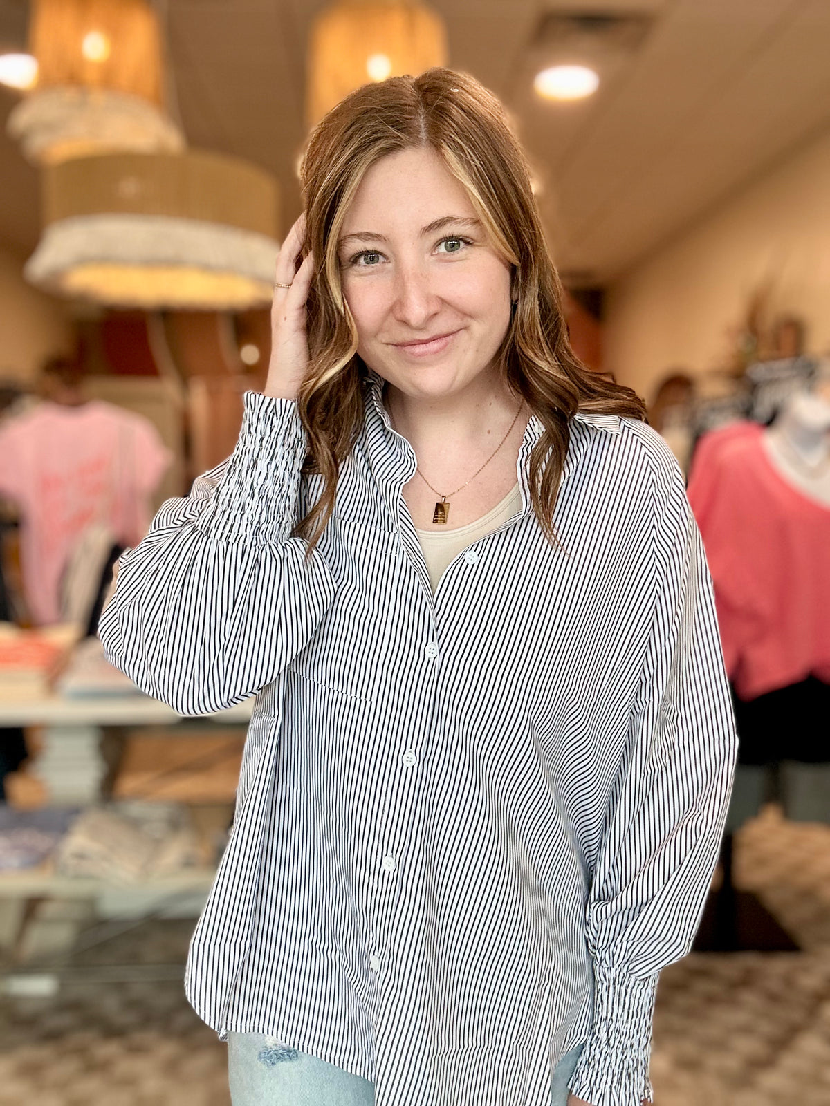 Lizzie Button Up-Adora-R3vel Threads, Women's Fashion Boutique, Located in Hudsonville, Michigan