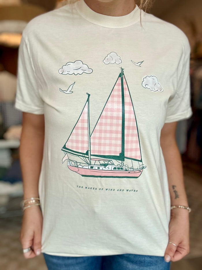 Wind & Waves Tee-Whitney | Chaudoin Creations-R3vel Threads, Women's Fashion Boutique, Located in Hudsonville, Michigan