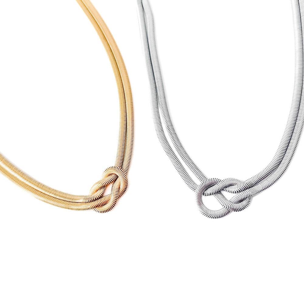 Talia Tied Necklace - WATERPROOF-Pretty Simple-R3vel Threads, Women's Fashion Boutique, Located in Hudsonville, Michigan