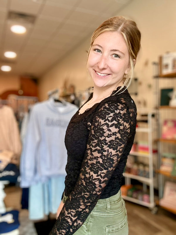 Kara Lace Long Sleeve-Bluivy-R3vel Threads, Women's Fashion Boutique, Located in Hudsonville, Michigan
