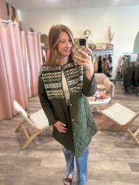 Trina Coat-Blu Pepper-R3vel Threads, Women's Fashion Boutique, Located in Hudsonville, Michigan