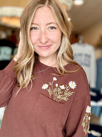 Kendra Embroidered Top-In loom-R3vel Threads, Women's Fashion Boutique, Located in Hudsonville, Michigan