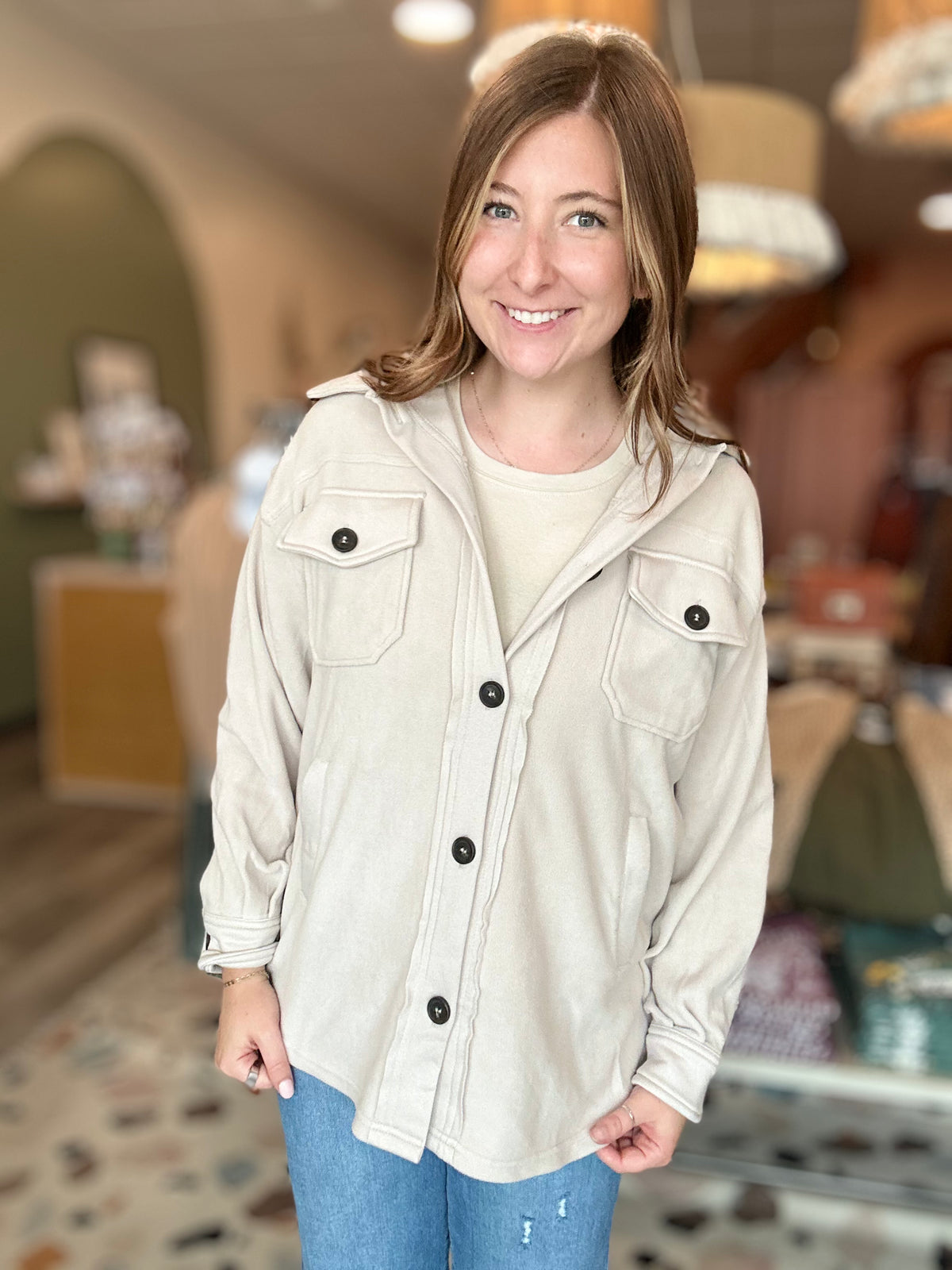 Faith Fleece Shacket-Zenana-R3vel Threads, Women's Fashion Boutique, Located in Hudsonville, Michigan