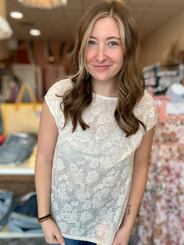 Emma Lace Top-7th Ray-R3vel Threads, Women's Fashion Boutique, Located in Hudsonville, Michigan
