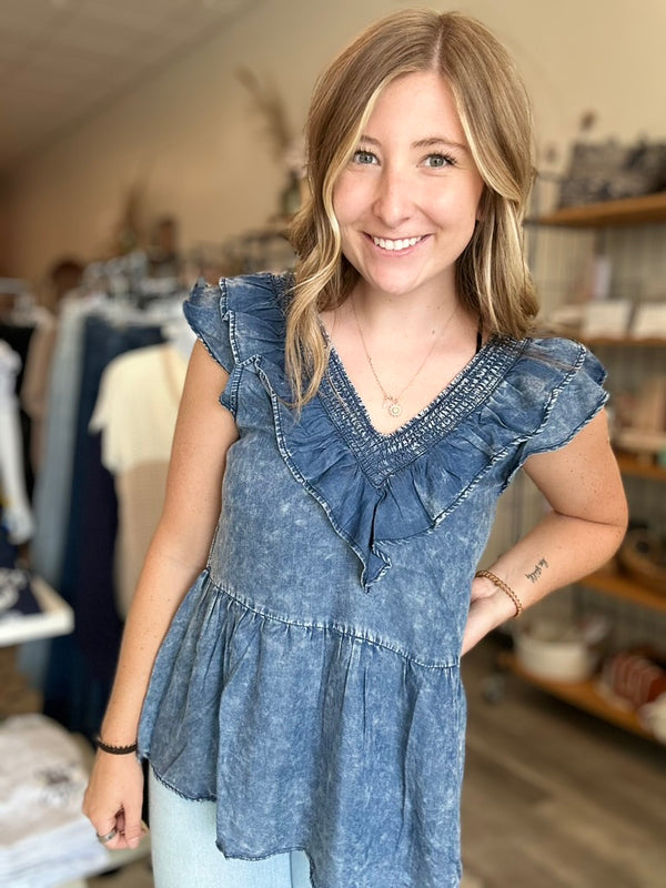 Dolly Top-Doe & Rae-R3vel Threads, Women's Fashion Boutique, Located in Hudsonville, Michigan