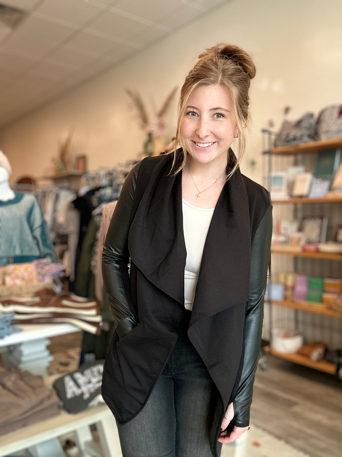 Victoria Cardigan-mono b-R3vel Threads, Women's Fashion Boutique, Located in Hudsonville, Michigan