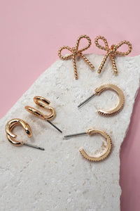 Bow Hoop Trio-JOSSLYN by wall to wall-R3vel Threads, Women's Fashion Boutique, Located in Hudsonville, Michigan