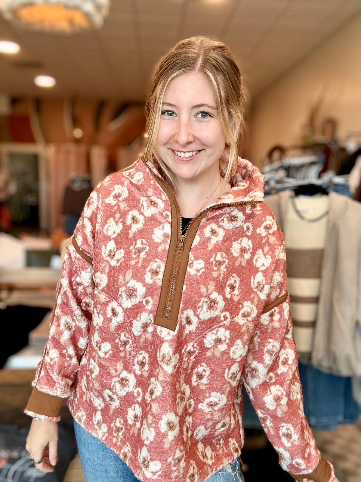Hallie Half Zip-LovLov-R3vel Threads, Women's Fashion Boutique, Located in Hudsonville, Michigan