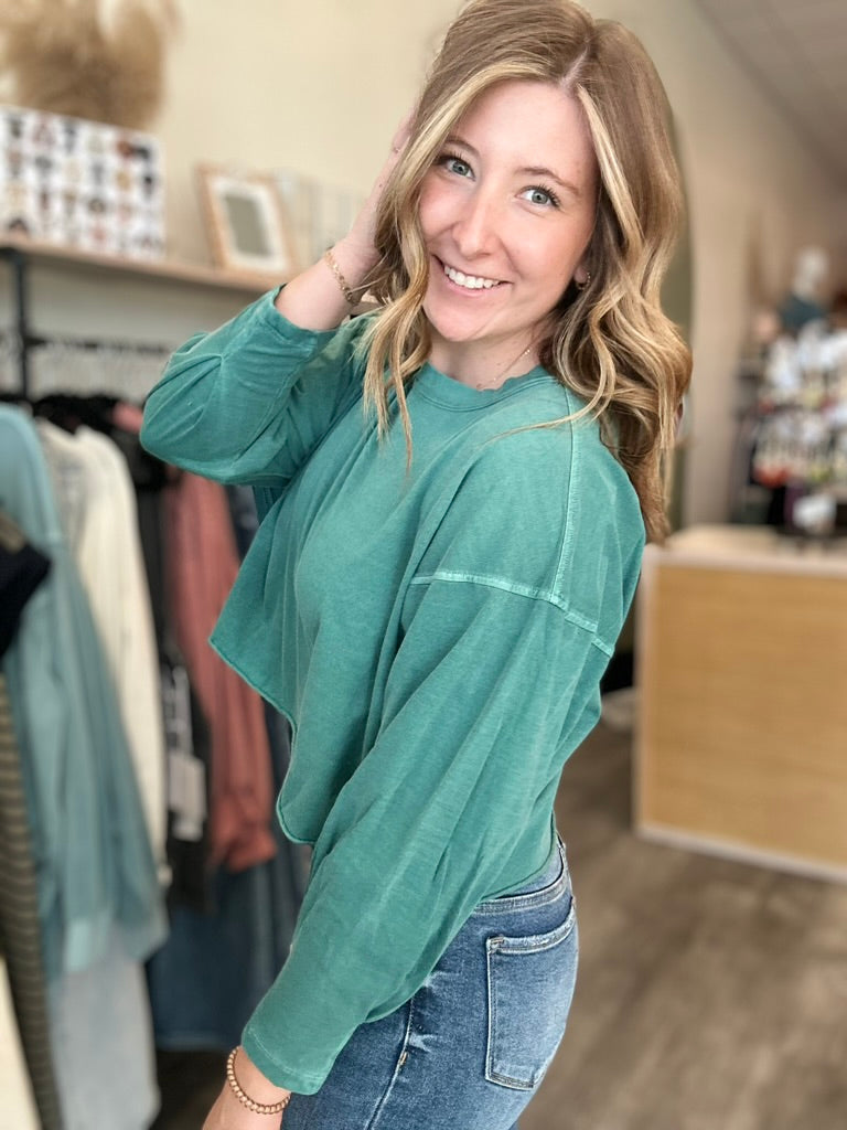 Kelli Long Sleeve-Zenana-R3vel Threads, Women's Fashion Boutique, Located in Hudsonville, Michigan