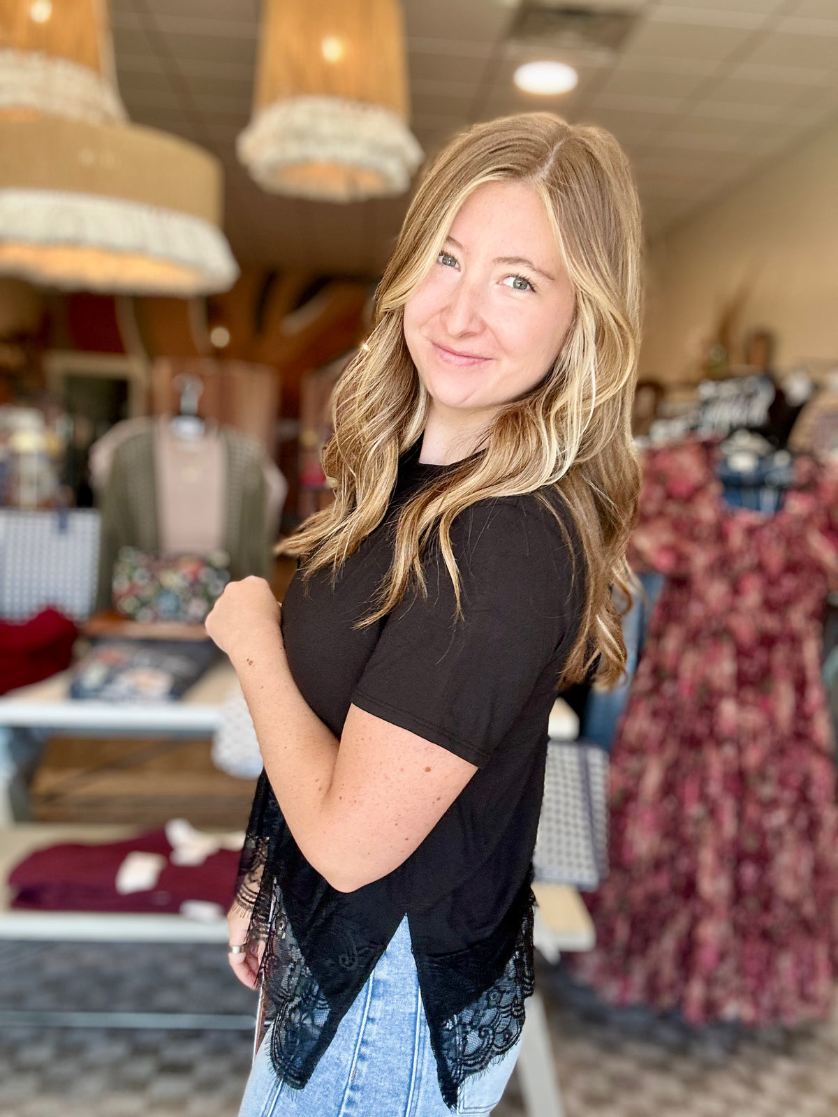 Faith Top- Black-Les Amis-R3vel Threads, Women's Fashion Boutique, Located in Hudsonville, Michigan