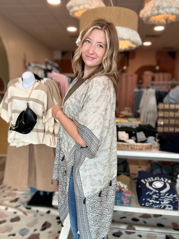 Jessi Kimono-Leto Accessories-R3vel Threads, Women's Fashion Boutique, Located in Hudsonville, Michigan