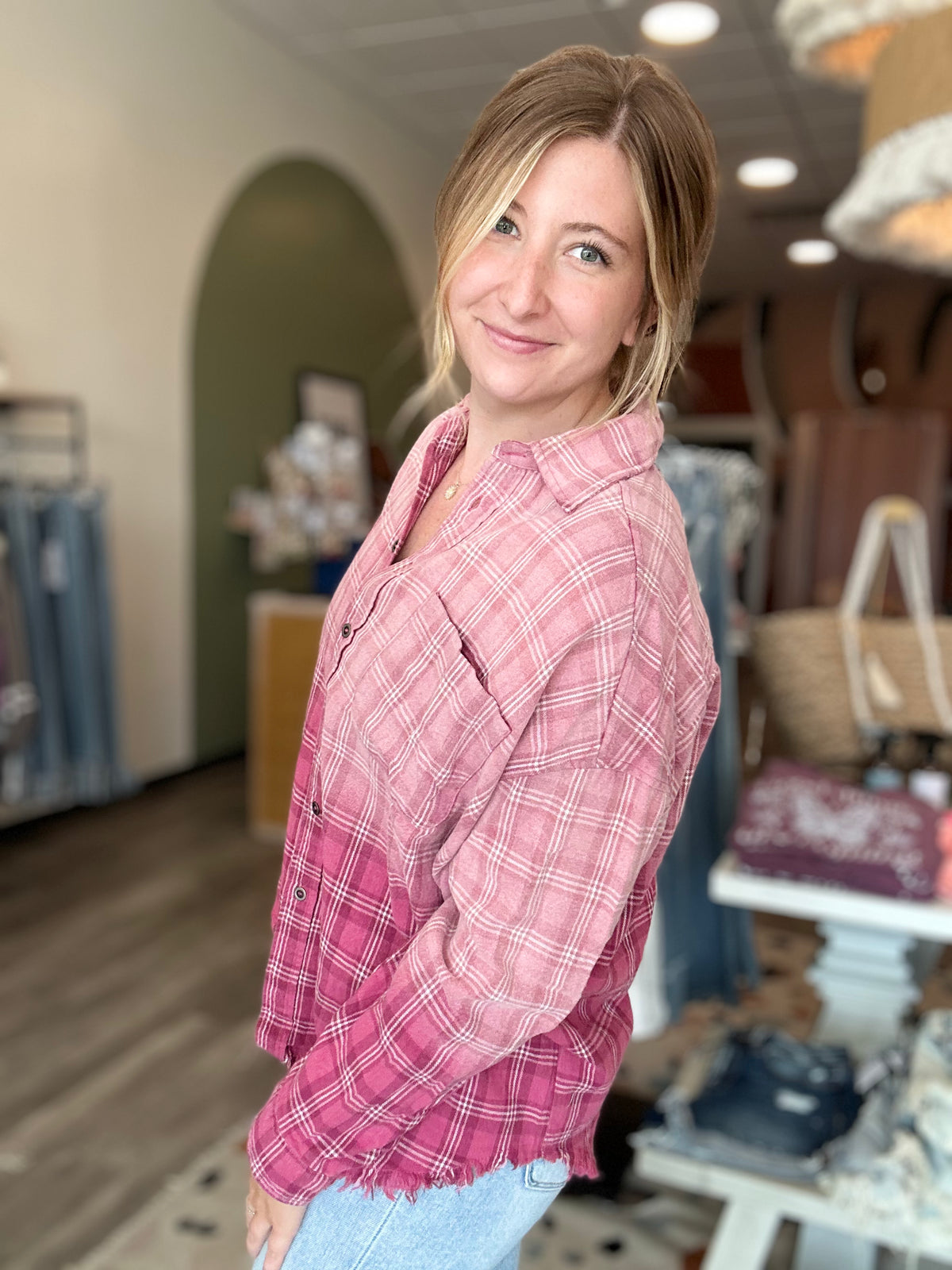 Juniper Button Down-mustard seed-R3vel Threads, Women's Fashion Boutique, Located in Hudsonville, Michigan