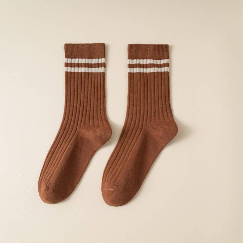 Stripe Crew Sock-JOSSLYN by wall to wall-R3vel Threads, Women's Fashion Boutique, Located in Hudsonville, Michigan