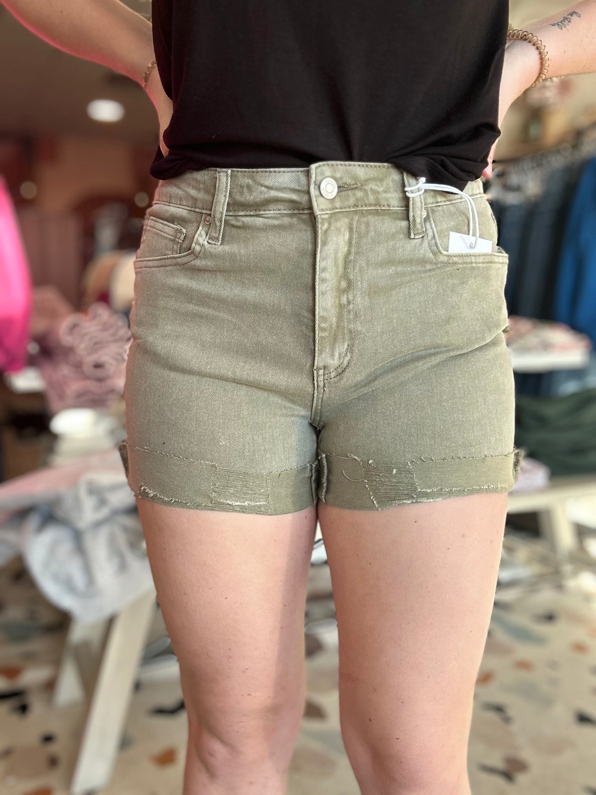 Ellie Shorts-Zenana-R3vel Threads, Women's Fashion Boutique, Located in Hudsonville, Michigan