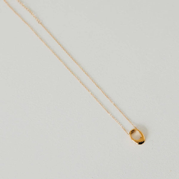 Mini Open Oval Pendant Necklace - WATERPROOF-Pretty Simple-R3vel Threads, Women's Fashion Boutique, Located in Hudsonville, Michigan