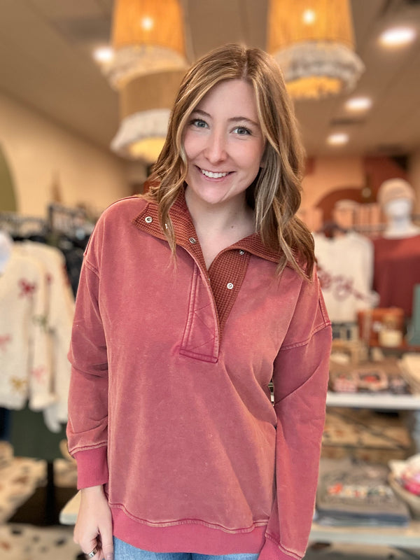 Mikayla Pullover-Hem & Thread-R3vel Threads, Women's Fashion Boutique, Located in Hudsonville, Michigan