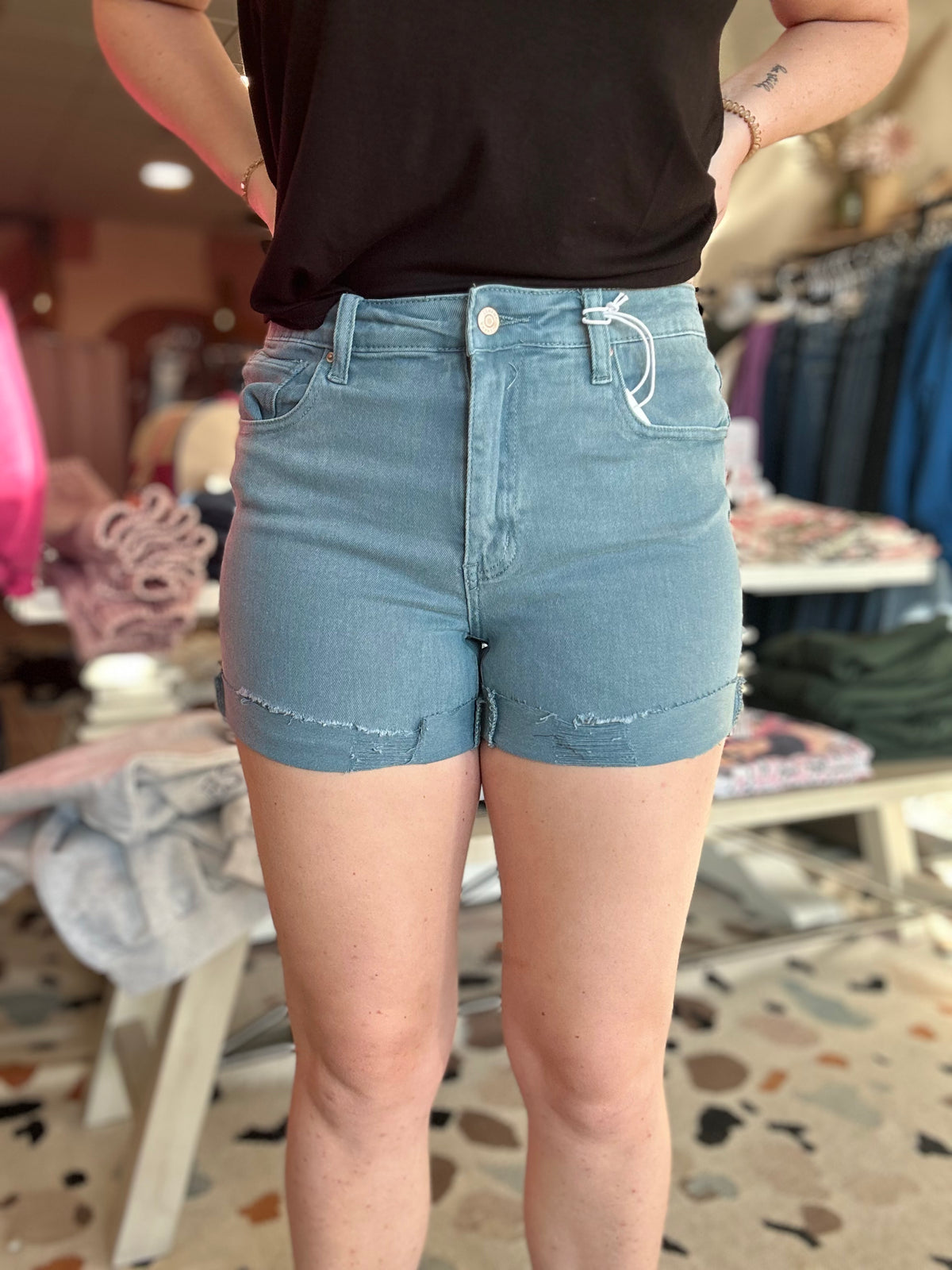 Ellie Shorts-Zenana-R3vel Threads, Women's Fashion Boutique, Located in Hudsonville, Michigan