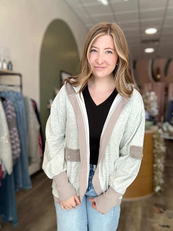 Millie Hooded Cardi-Hem & Thread-R3vel Threads, Women's Fashion Boutique, Located in Hudsonville, Michigan