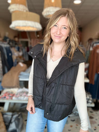 Drew Puffer Vest-Blu Pepper-R3vel Threads, Women's Fashion Boutique, Located in Hudsonville, Michigan