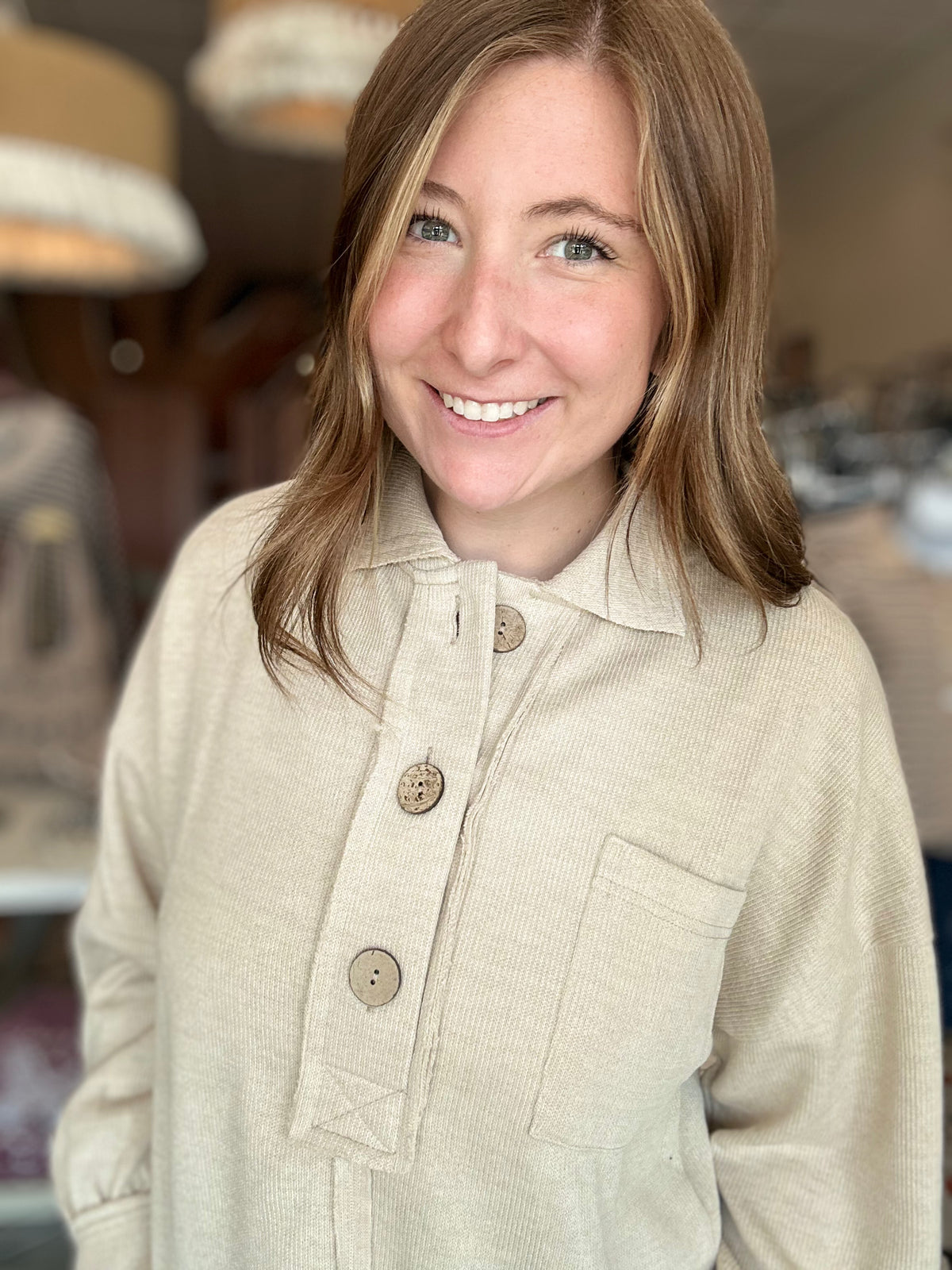 Sara Top-Blu Pepper-R3vel Threads, Women's Fashion Boutique, Located in Hudsonville, Michigan