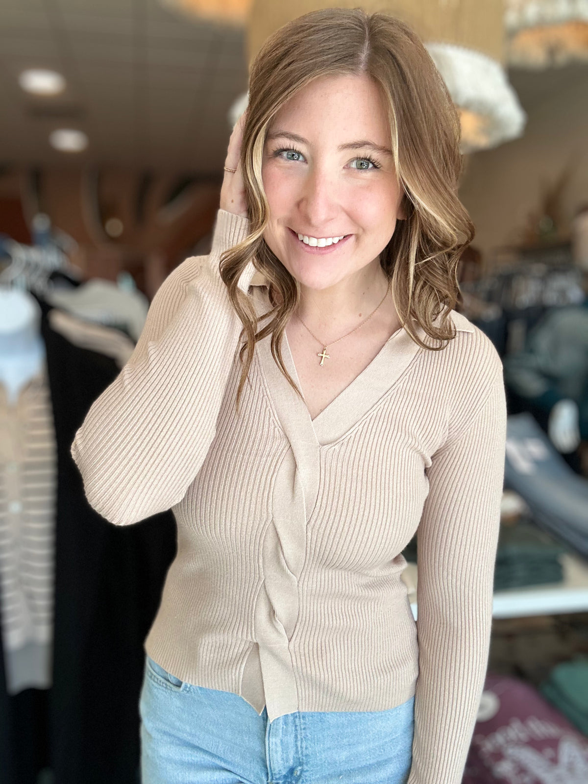 Brodie Sweater-Hem & Thread-R3vel Threads, Women's Fashion Boutique, Located in Hudsonville, Michigan