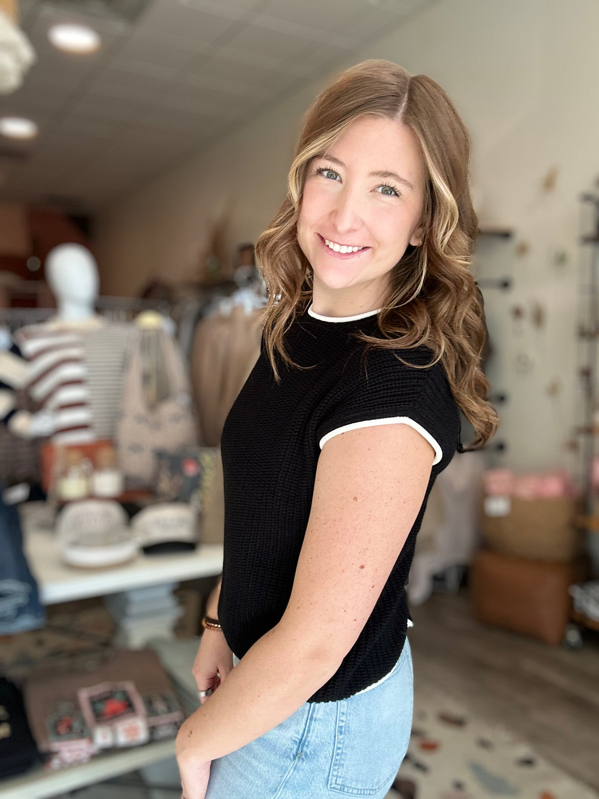 Sloane Sweater-Blu Pepper-R3vel Threads, Women's Fashion Boutique, Located in Hudsonville, Michigan