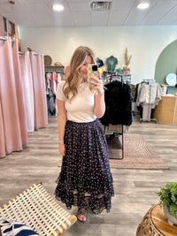 Maisey Skirt-Blu Pepper-R3vel Threads, Women's Fashion Boutique, Located in Hudsonville, Michigan