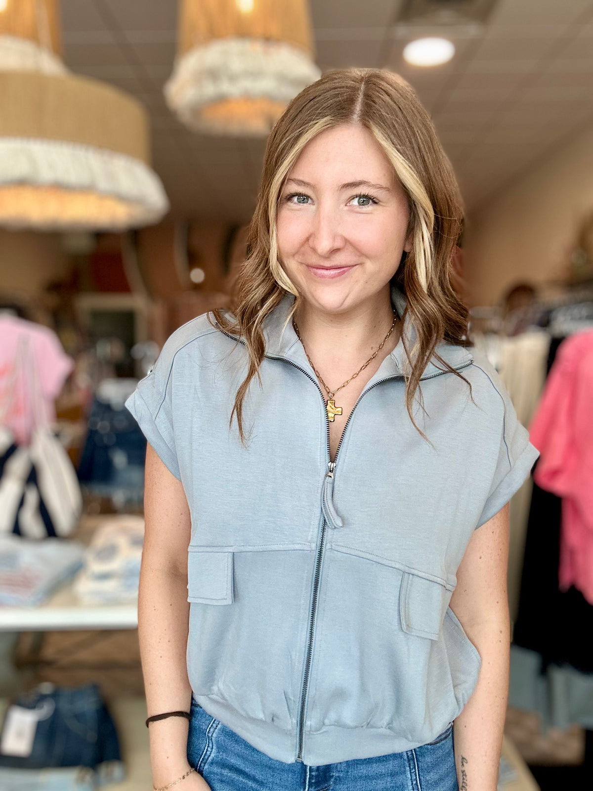 Georgia Top-Doe & Rae-R3vel Threads, Women's Fashion Boutique, Located in Hudsonville, Michigan