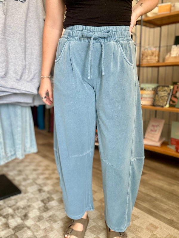 Sarah Sweatpants-Blu Pepper-R3vel Threads, Women's Fashion Boutique, Located in Hudsonville, Michigan