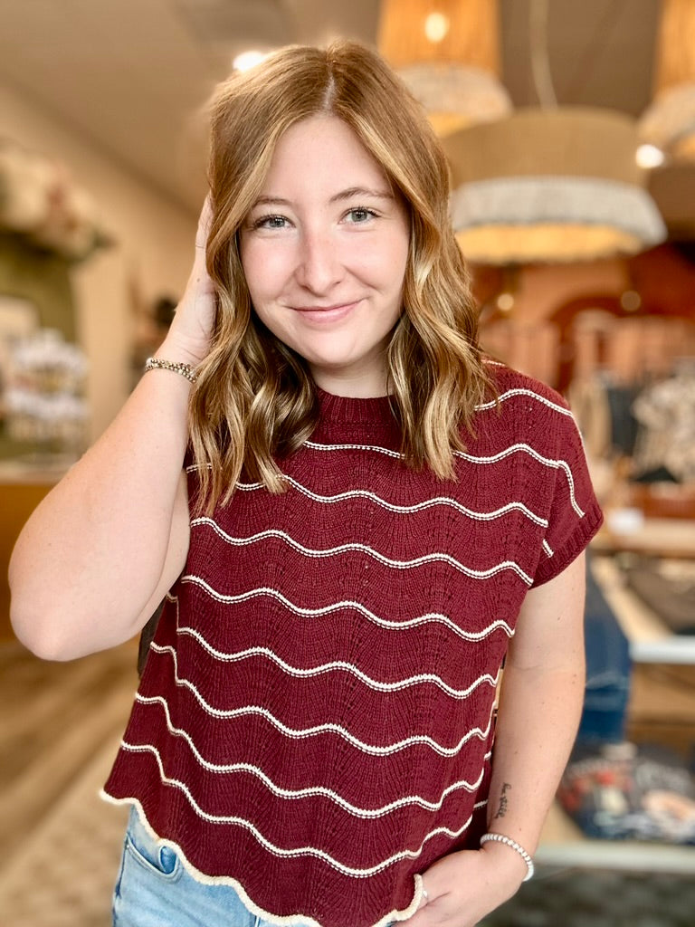 Sara Sweater Vest-She+Sky-R3vel Threads, Women's Fashion Boutique, Located in Hudsonville, Michigan