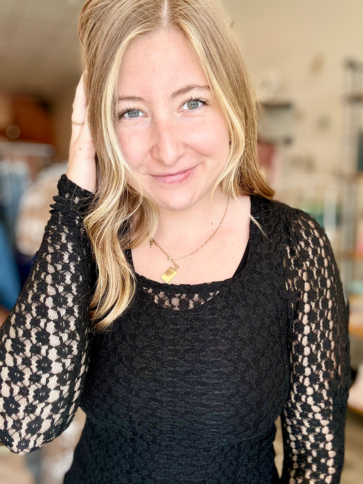 Morgan Lace Top-Doe & Rae-R3vel Threads, Women's Fashion Boutique, Located in Hudsonville, Michigan