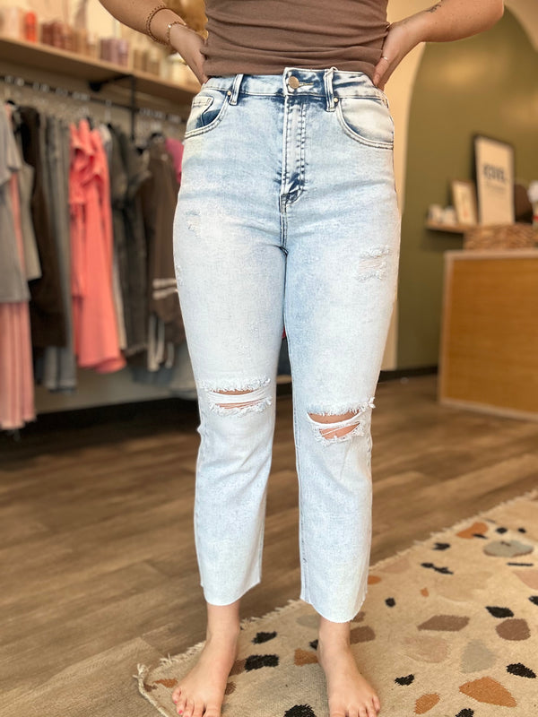Autumn Acid Wash Crop-Risen-R3vel Threads, Women's Fashion Boutique, Located in Hudsonville, Michigan