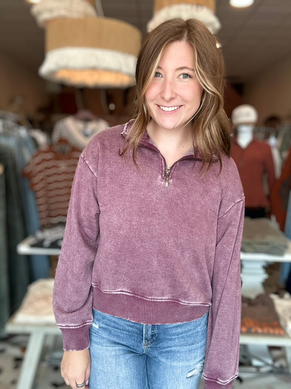 Mila Half Zip-Zenana-R3vel Threads, Women's Fashion Boutique, Located in Hudsonville, Michigan