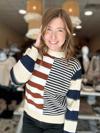 Jessi Sweater-Blue B-R3vel Threads, Women's Fashion Boutique, Located in Hudsonville, Michigan