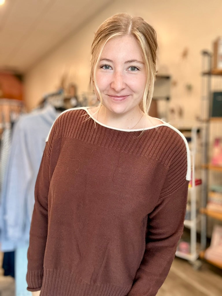 Harlee Sweater-Blu Pepper-R3vel Threads, Women's Fashion Boutique, Located in Hudsonville, Michigan