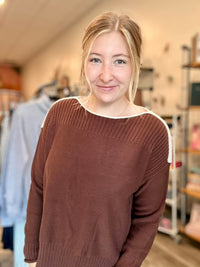 Harlee Sweater-Blu Pepper-R3vel Threads, Women's Fashion Boutique, Located in Hudsonville, Michigan