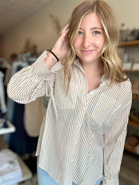 Kasey Button Down-Doe & Rae-R3vel Threads, Women's Fashion Boutique, Located in Hudsonville, Michigan