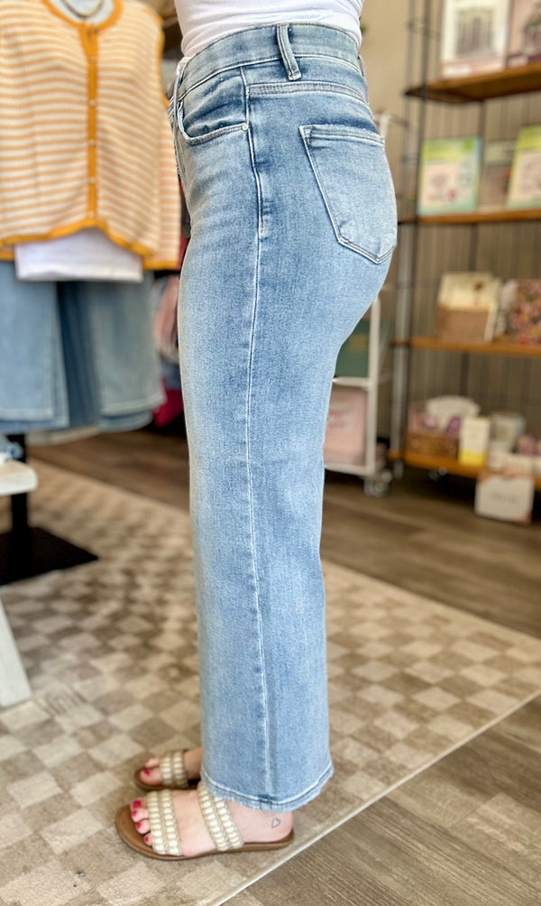 Kylie High Rise Crop-Risen-R3vel Threads, Women's Fashion Boutique, Located in Hudsonville, Michigan