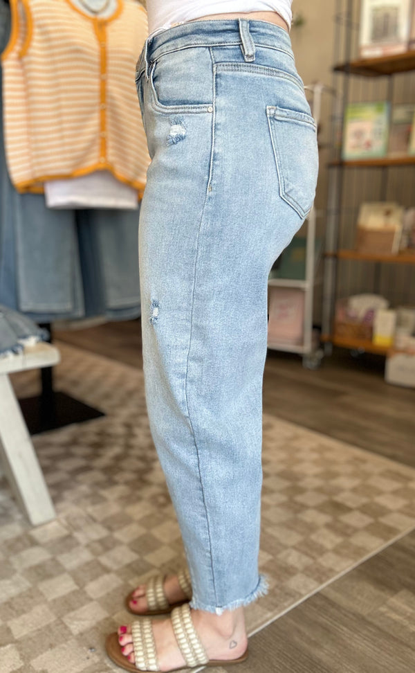 Stacy Barrel Denim-Risen-R3vel Threads, Women's Fashion Boutique, Located in Hudsonville, Michigan