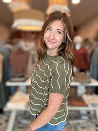Madeline Top-Green-She+Sky-R3vel Threads, Women's Fashion Boutique, Located in Hudsonville, Michigan