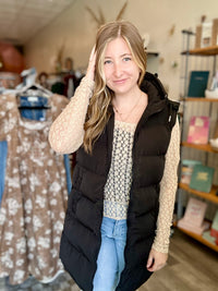 Cora Longline Puffer vest-Bluivy-R3vel Threads, Women's Fashion Boutique, Located in Hudsonville, Michigan
