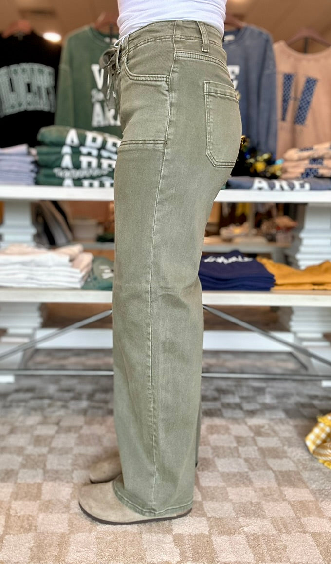 Paige Olive Denim-Risen-R3vel Threads, Women's Fashion Boutique, Located in Hudsonville, Michigan