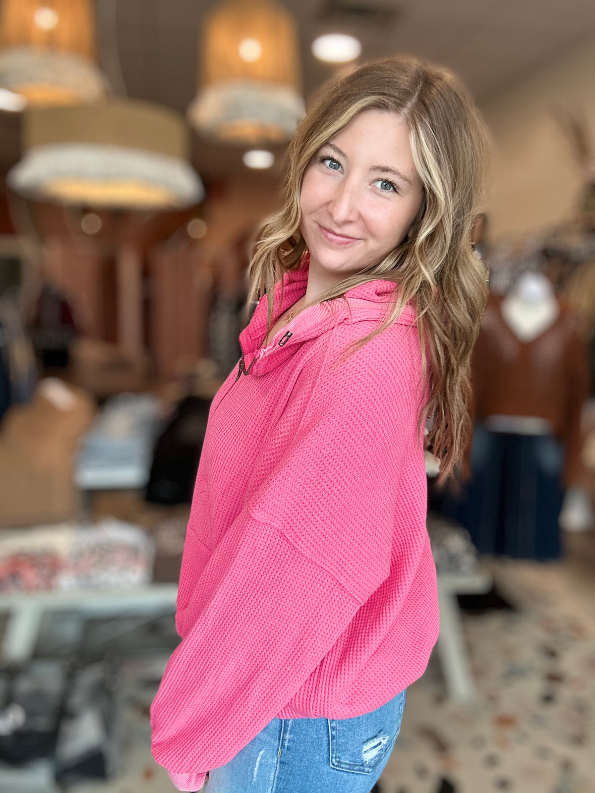 Charlee Half Zip-Bibi-R3vel Threads, Women's Fashion Boutique, Located in Hudsonville, Michigan