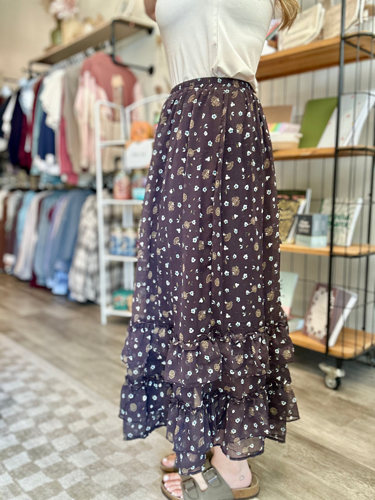 Maisey Skirt-Blu Pepper-R3vel Threads, Women's Fashion Boutique, Located in Hudsonville, Michigan
